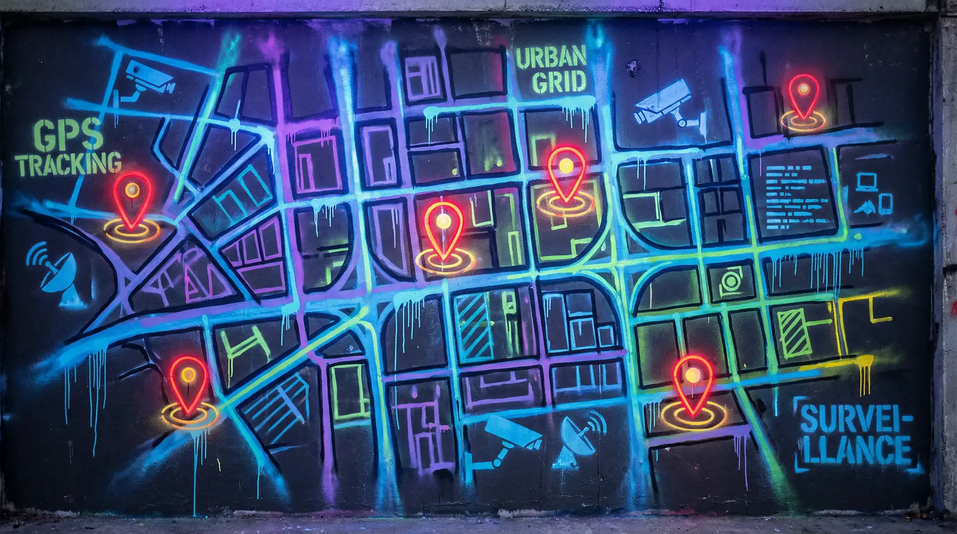 金瓶梅电影观看 狗仔追踪地图 - 城市涂鸦风格